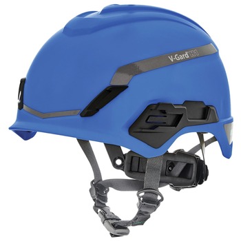 MSA V-Gard H1 Fas-Trac III Pivot Novent ANSI EN397 Safety Helmet -  Blue
