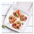 Food Trays, Containers, and Lids | Dart 90HTPF1R 9 in. x 9.4 in. x 3 in. Foam Hinged Performer Perforated Lid Container - White (200/Carton) image number 3