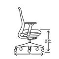 Office Chairs | HON HONFXT0STAMC10T Flexion 14.81 in. to 19.7 in. Seat Height Supports Up to 300lb Mesh Back Task Chair - Black Seat/Back/Base image number 2