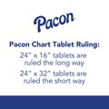 Office & Office Supplies | Pacon P0074710 25 Sheets 24 in. x 32 in. 1.5 in. Rule Presentation Format Chart Tablets - White (12/Carton) image number 2