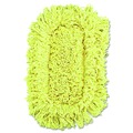 Mops | Rubbermaid Commercial FGJ15100YL00 12 in. x 5 in. Trapper Looped-End Dust Mop Head - Yellow (12/Carton) image number 1