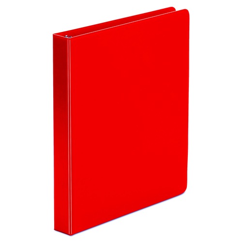 Universal UNV31403 11 in. x 8.5 in., 1 in. Capacity, 3 Rings, Economy Non-View Round Ring Binder - Red image number 0