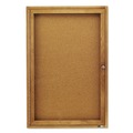  | Quartet 363 24 in. x 36 in. Enclosed Indoor Cork Bulletin Board with 1 Hinged Door - Tan Surface, Oak Fiberboard Frame image number 0