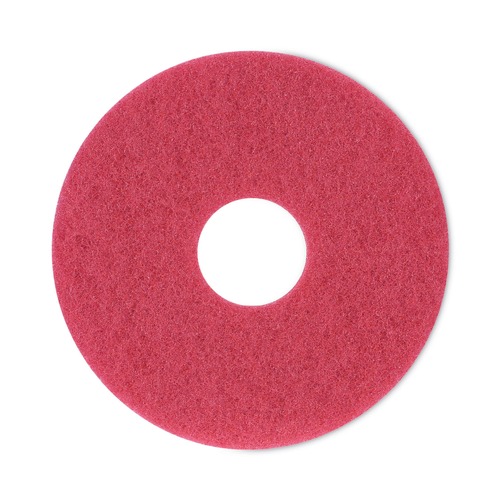 Cleaning Cloths | Boardwalk BWK4012RED 12 in. dia. Buffing Floor Pads - Red (5/Carton) image number 0