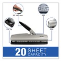  | Swingline 74030 20-Sheet LightTouch Desktop 2- to 7-Hole Punch 9/32 in. Holes - Silver/Black image number 4