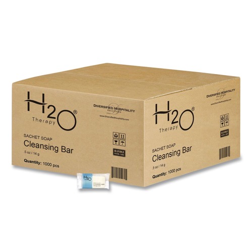 Cleaning & Janitorial Supplies | Diversified Hospitality Solutions H2O21CB075 H2O Therapy 0.5 oz Soaps - White Tea and Lemongrass (1000/Carton) image number 0