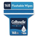 Cleaning & Disinfecting Wipes | Cottonelle 41777 5 in. x 7.25 in. Fresh Care Flushable Cleansing Cloths - White image number 4