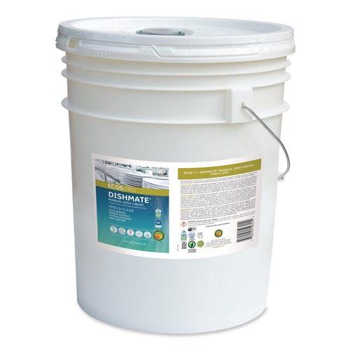 Cleaning & Janitorial Supplies | ECOS PRO PL9721/05 5 gal. Pail Dishmate Manual Dish Liquid Detergent - Free and Clear image number 0