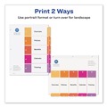 Office Jansan | Avery 11167 Ready Index 11 in. x 8.5 in. 5-Tab 1 to 5 Uncollated Customizable TOC Dividers - Multicolor Tabs/White (24/Box) image number 2