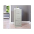 Office Filing Cabinets & Shelves | Alera 26122 15 in. x 22 in. x 40.19 in. Letter-Size 3-Drawer Economy Vertical File - Light Gray image number 4