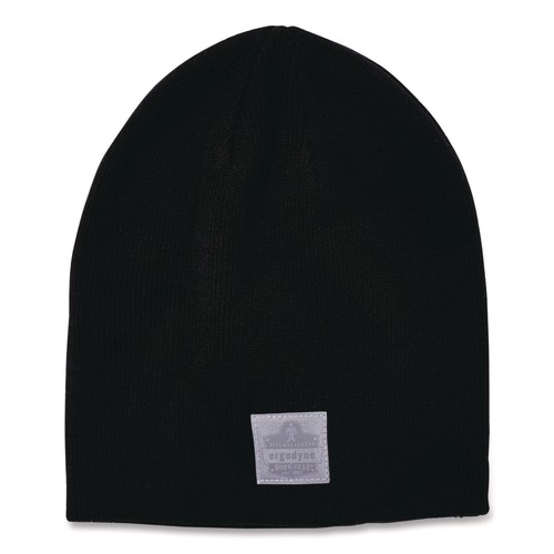 Hats | Ergodyne 16812 N-Ferno 6812 One Size Fits Most Rib Knit Beanie - Black image number 0