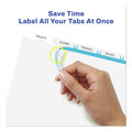 Office Jansan | Avery 11438 Index Maker 11.25 in. x 9.25 in. 5-Tab Extra Wide Tab Print and Apply Clear Label Dividers - White/White Tabs (1-Set) image number 2