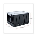  | Universal UNV40010 17.25 in. x 14.25 in. x 10.5 in. Letter/Legal Files Collapsible Crate - Black/Gray (2/Pack) image number 3