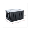 Office Jansan | Universal UNV40010 17.25 in. x 14.25 in. x 10.5 in. Letter/Legal Files Collapsible Crate - Black/Gray (2/Pack) image number 3