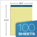 Cleaning & Janitorial Supplies | TOPS 63383 8.5 x 11.75 Double Docket Ruled Pads with Extra Sturdy Back - Canary-Yellow (100-Sheets/Pad) image number 2