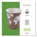 Cups and Lids | Eco-Products EP-BHC8-WAPK 8 oz. World Art Renewable and Compostable Hot Cups - Plum (50/Pack) image number 5