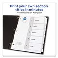 Office Jansan | Avery 11130 Ready Index 11 in. x 8.5 in. 5-Tab 1 to 5 Customizable TOC Dividers - White and Black (1-Set) image number 2