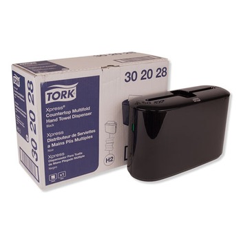 Tork 302028 Xpress 12.68 x 4.56 x 7.92 Countertop Towel Dispenser - Black