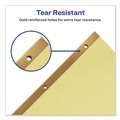 Office Jansan | Avery 11307 11 in. x 8.5 in. 12-Tab Preprinted Laminated Jan. to Dec. Tab Dividers with Gold Reinforced Binding Edge - Buff (1-Set) image number 4