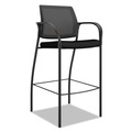 HON HICS7.F.E.IM.CU10.T Ignition 300 lbs. Capacity Fixed Arm 4-Way Stretch Mesh Back Cafe Height Stool - Black image number 0