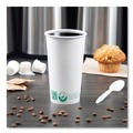 Cups and Lids | SOLO 420PLA-PLANET 20 oz Compostable Paper Hot Cups - White/Green (600/Carton) image number 4