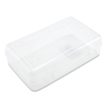 Advantus 8.5 in. x 5.25 in. x 2.5 in. Pencil Box - Clear