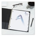 Office Jansan | Avery 11517 Print-On 11 in. x 8.5 in. 5-Tab 3-Hole Customizable Punched Dividers - White (125/Pack) image number 3