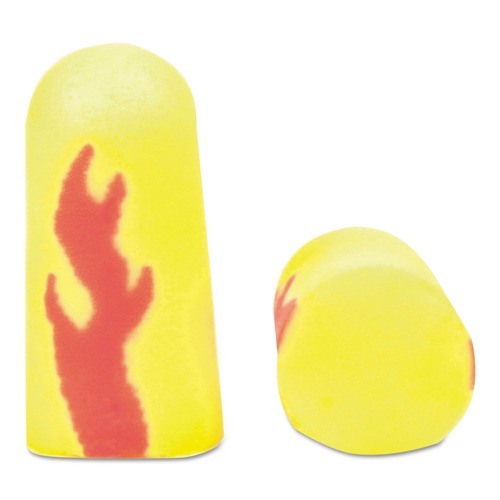 Ear Plugs | 3M 312-1252 E A Rsoft Blasts Uncorded Foam Earplugs - Yellow Neon/Red Flame (200/Box) image number 0