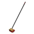 Cleaning Tools | Nexstep Commercial Products 6615 10 in. Brush 54 in. Metal Handle Bi-Level Floor Scrub Brush - Red Polypropylene Bristles, Black Handle (6/Carton) image number 1
