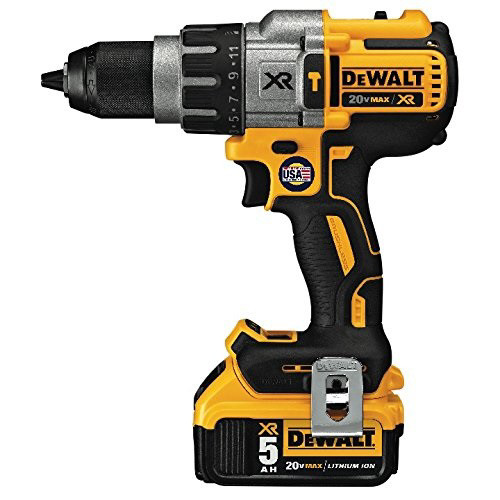 Dewalt 20V MAX XR Brushless Lithium Ion 1 2 in. Cordless 3 Speed Hammer Drill Driver Kit with 2 Batteries 5 Ah