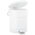 Trash & Waste Bins | Rubbermaid 6142WHI Indoor Utility 4.5-Gallon Round Step-On Waste Container (White) image number 0