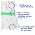 Cleaning & Janitorial Supplies | Boardwalk BWK502WHCT Super Loop Wet Mop Head with Cotton/Synthetic Fiber and 5 in. Headband - Medium, White (12/Carton) image number 8