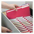 File Folders | Smead 14936 2 in. Expansion Colored Pressboard Folders with 2 SafeSHIELD Fasteners - Letter Size/Bright Red (25/Box) image number 5