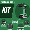 Drill Drivers | Metabo HPT DS18DDXSM 18V MultiVolt Brushless Sub-Compact Lithium-Ion Cordless Drill Driver Kit with 2 Batteries (2 Ah) image number 1