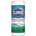 Hand Wipes | Clorox 01593 7 in. x 8 in. 1-Ply Disinfecting Wipes - Fresh Scent, White image number 2