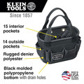 Cases and Bags | Klein Tools 5144BHB14OS Hard-Body 29-Pocket Aerial Bucket - Black image number 1