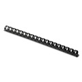 Office Jansan | Fellowes Mfg Co. 52326 1/2 in. Diameter 90 Sheet Capacity Plastic Comb Bindings - Black (100/Pack) image number 0