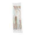 Labor Day Sale! Save $30 off $199! | World Centric ASPSTN 6 in. TPLA Compostable Knife/Fork/Spoon/Napkin Cutlery - White (250/Carton) image number 0