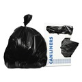 Trash Bags | Heritage X8046SK R01 Low Density 45 Gallon 40 in. x 46 in. Repro Can Liners - Black (5 Rolls/Carton) image number 1