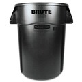 Trash & Waste Bins | Rubbermaid Commercial FG264360BLA 44 gal. Vented Round Plastic Brute Container - Black image number 0