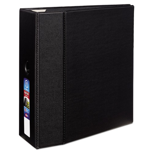  | Avery 79986 Heavy-Duty 5-in. Capacity 11 in. x 8.5 in. DuraHinge 3-Ring Non-View Binder with One Touch EZD Rings - Black image number 0
