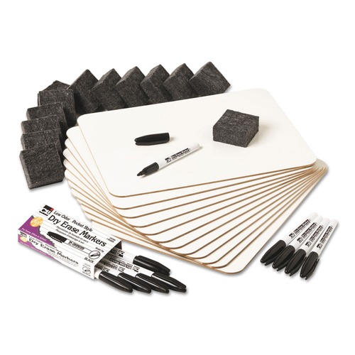 Office Jansan | Charles Leonard 35036 12 in. x 9 in. Lapboard Class Pack for 12 Students - White Surface (1-Kit) image number 0
