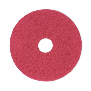 Boardwalk 16 in. Diameter Buffing Floor Pads - Red (5/Carton)