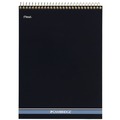 Office Jansan | Cambridge 59880 8.5 x 11.5 Sheets (70) Stiff-Back Wire Bound Wide/Legal Rule Notepad - Canary Sheets/Blue Cover image number 0