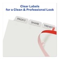 Office Jansan | Avery 12450 11 x 8.5 Print and Apply Index Maker Clear Label 8-Tab Dividers with Printable Label Strip - Frosted Clear Tabs (5/Pack) image number 2