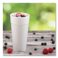 Cutlery | Dart 24J16 Hot/Cold Foam 24 oz. Drink Cups - White (500/Carton) image number 5