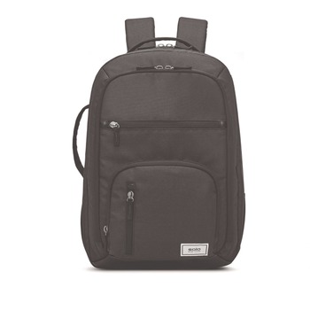 SOLO Grand Travel 12.25 in. x 6.5 in. x 18.63 in. Recycled TSA Backpack Fits Devices Up to 17.3 in. - Dark Gray