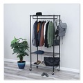 Office Jansan | Alera ALEGR363618BL 36 in. W x 18 in. D x 75 in. H 30 Garments Wire Shelving Garment Rack - Black image number 5