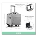 Office & Office Supplies | SOLO UBN91510 Re:Start 16 in. x 6 in. x 14 in. 15.6 in. Underseat Rolling Case - Light Gray image number 3
