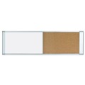 White Boards | MasterVision XA42003700 48 in. x 18 in. Combo Cubicle Workstation Dry Erase/Cork Board - Tan/White Surface, Aluminum Frame image number 1